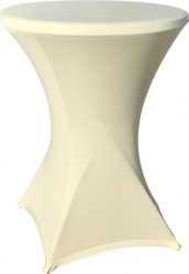 Husa stretch CULINARO pentru mese cocktail 80xh110cm ivory 