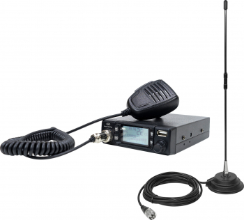 Kit Statie radio CB PNI Escort HP 9700 USB si Antena CB PNI Extra 40 cu baza magnetica