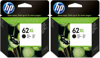 Pachet Cartus cerneala HP 62XL 2x C2P05AE Negru Original 1200 pagini 