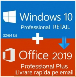 Office 2019 Pro Plus + Windows 10 Pro All lang persoane fizice si firme Permanenta 