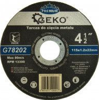 Disc pentru taierea metalului 115mm GEKO Premium G78202