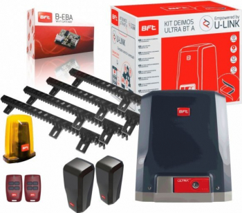 Kit automatizare pentru porti culisante pana la 400 KG Bft Deimos A400 ultra BT+EBA 