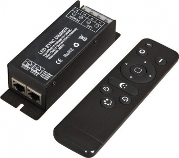 Controller RF cu telecomanda pentru benzi led monocromatice Ultralux SCRFC25 300W 25A 12-24V dc 