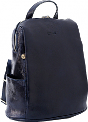 Rucsac dama din piele naturala vachetta bleumarin R128E 