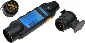 Tester de prize si fise de remorca cu adaptoare 13/7 si 7/13 
