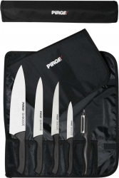 Set 6 piese 4 cutite profesionale ustensila de curatat cartofi si husa PIRGE ECCO 