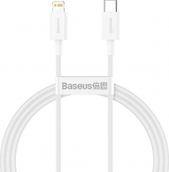 Cablu date Baseus Superior Fast Charging USB Type-C la Lightning 1.5m Alb 