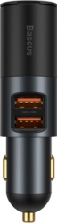 Incarcator auto Baseus Share Together 2 porturi 2xUSB Cu port de expansiune pentru bricheta 120W Quick Charge Negru 
