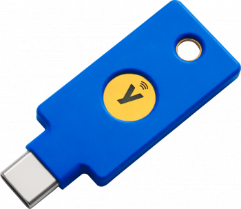 Yubico Security Key C NFC FIDO albastru Dispozitiv criptografic securizat tip token USB tip C YubiKey 