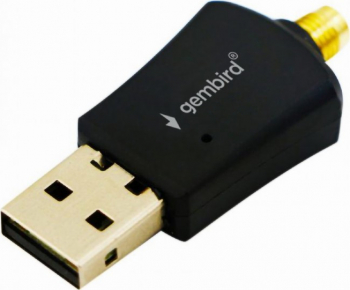 ADAPTOR RETEA GEMBIRD extern USB 2.0 suporta pana la 802.11n 300 Mbps antena detasabila WNP-UA300P-02 