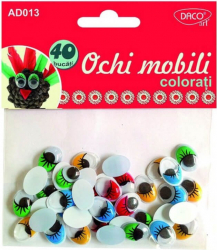Ochi Mobili Daco Colorati 40 Buc/Set Multicolor-ADACAD013 