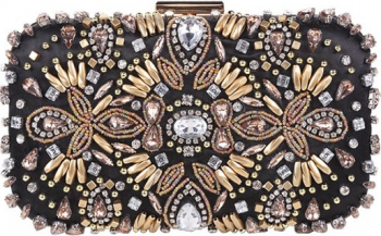 Gentuta mica dama eleganta cu pietre multicolore clutch 155x90x40mm 
