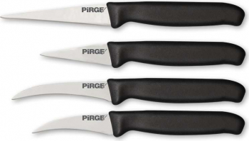 Set cutite curbate carving pentru decorat decojit fructe 4 bucati PIRGE otel inoxidabil 