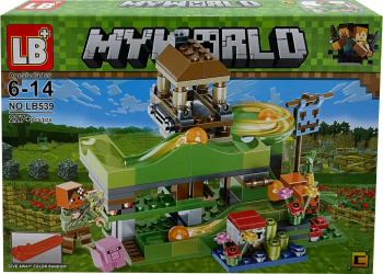 Set de constructie LB+ My World of Minecraft cu efecte luminoase si parti mobile 227 piese 