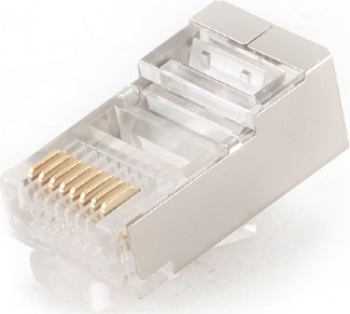 MUFA RJ-45 GEMBIRD pt. cablu FTP SFTP Cat5e RJ-45 T ecranat plastic cu metal 100 buc PLUG5SP 100 