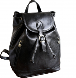 Rucsac dama din piele naturala negru FR110 