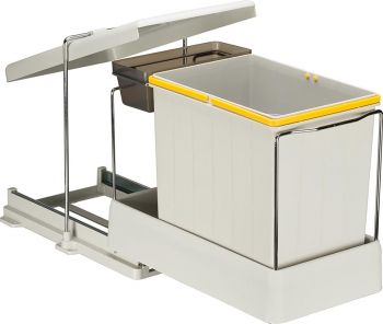Cos de gunoi incorporabil Pelikan 21600 cu extragere automata cu un recipient de 16 L si unul de 1 L 