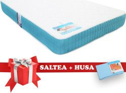 Set Saltea Latex Saltex 140x200 cm + Husa cu elastic 
