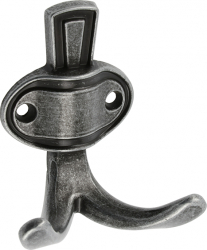 Agatatoare cuier Coruna finisaj argint antichizat 76x68 mm 