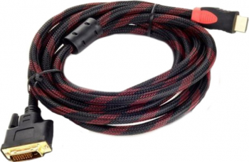 Cablu Nelbo HDMI - DVI de 1.5 metri tip tata-tata ecranat de calitate superioara 