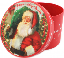 Cutie pentru cadouri rotunda Merry Christmas - 19.8x12 cm 