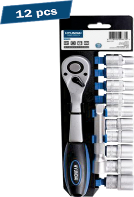 Cheie clichet Hyundai HY-59633 cu tubulare 10-24 mm 12 piese