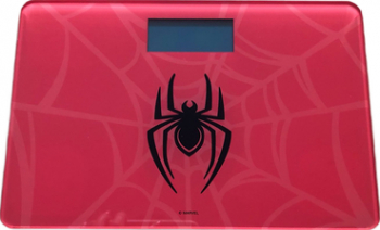 Cantar electronic cu model Spiderman afisaj digital 180 kg max sticla securizata Rosu MNS-SHO3364 