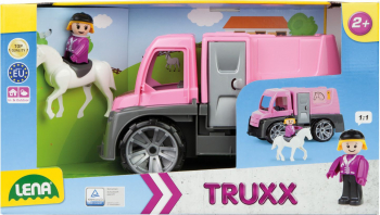 LENA TRUXX - CAMION TRANSPORT CAI CU FIGURINA - 29 CM - 04458 