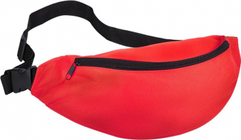Borseta sport universala textila curea reglabila 2 compartimente cu fermoar 35x14 cm Rosu CRB-SHO3492 