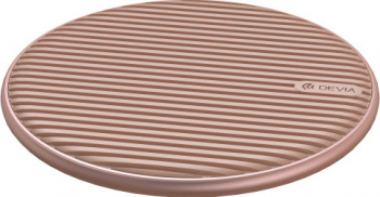 Incarcator wireless Devia Aurora 15 W tehnologie QI compatibil iOS si Android RoseGold TLF-BBL3258 