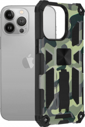Husa de protectie pentru iPhone 13 Pro Max functie landscape magnet auto Camuflaj KOF-BBL3402 