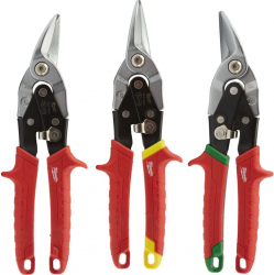 Set 3 foarfece pentru tabla Milwaukee 