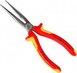 Cleste cu varf lung semirotund si tais izolat VDE 200 mm Knipex 