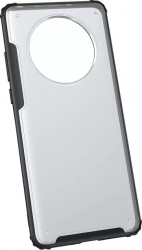 Husa pentru spate din material acrilic si cauciuc compatibila cu Huawei Mate 40 Transparent-Negru CRB-SHO3567 