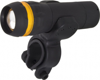 Lanterna cu LED pentru bicicleta montare pe ghidon 1W 100 lumeni zoom reglabil 3 x AAA Negru Galben TCL-BBL3473 