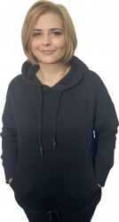 Hanorac cu gluga Teen negru S 