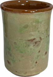 Pahar din ceramica handmade diametru 6 cm x inaltime 9 cm 200 ml Verde LVD-BBL3520 