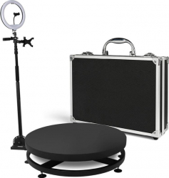 Platforma foto video Selfie 360 cu brat rotativ Led RGB pentru evenimente marca RoPlayer diametru 100 cm 