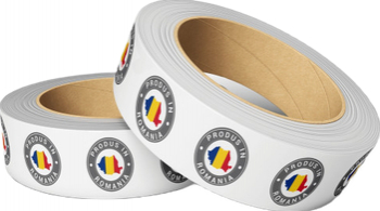 Rola 500 etichete autoadezive Produs in Romania 30 mm decorare sigilare handmade FCB-SHO3621