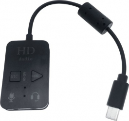 Placa de sunet USB-Type C 7.1 cu iesire 2 x Jack 3.5mm mama Negru TCL-SHO3698 