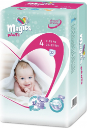 Set Scutece chilotel Magics Pants Air Tubes Marime 4 Maxi 9-15kg 4x22 bucati 