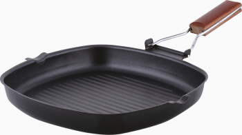 Tigaie GRILL Ertone ERT-MN-528 fonta 28cm design ergonomic Negru