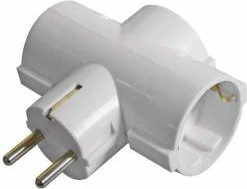 Adaptor priza Schuko la 3xSchuko mama 10A Emos 