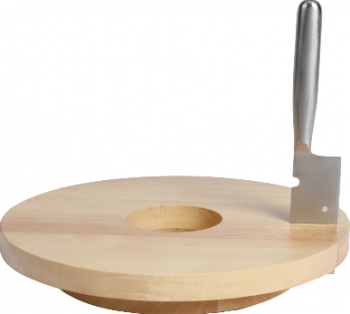 Platou rotativ din lemn Livoo MES139 diametru 28 cm