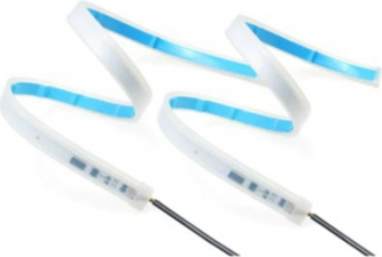 Set banda DRL led 60 cm cu functie de semnalizare flow lumina alba cu semnalizare galbena 12V 