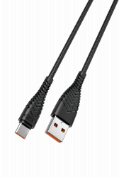 Cablu de date Veger V104 Type-C 2.4A Negru 