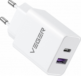 Incarcator retea VEGER VLS302U Fast Charge 30W Type-C Negru 