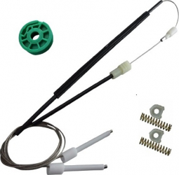 Kit reparatie macara electrica pentru geam usa auto Audi A80 A8 D2 4D - cabluri cu rola spate dreapta - model 2 