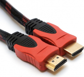 Cablu HDMI la HDMI 20 metri cu filtre ranforsat semnal audio si video Negru-Visiniu