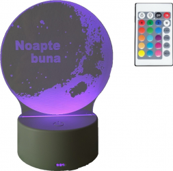 Lampa De Veghe 3D LED NOAPTE BUNA 16 Culori schimbare culoare prin telecomanda 